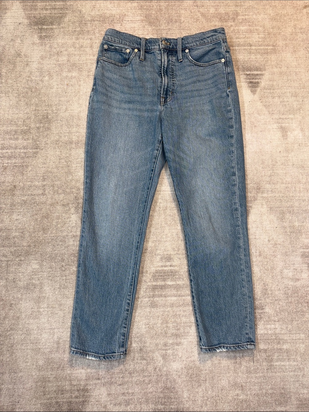 Madewell Straight-Leg Jeans in Medium Wash Blue